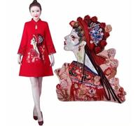 Fopytu Iron De Style Chinois/Coudre sur Broderie Patch Pékin Patch De Tissu D'opéra Applique pour Pull