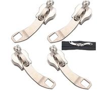 Fopytu Languettes de Fermeture à glissière, 2 Paires 8 Fermeture à glissière en métal Curseur de Fermeture à glissière tête