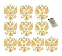 Fopytu Lot de 10 Autocollants Métalliques en Représentant Les Armoiries De Russie, Étanches, pour Téléphone Portable, Décoration De Voiture