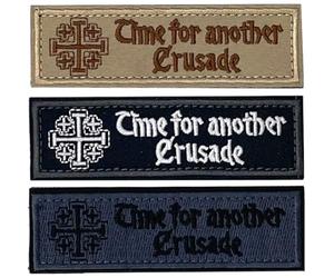 Fopytu Lot De 3 Écussons Croix De Jérusalem Croisade Jihad « l'heure d'une Nouvelle Croisade » Écussons Chrétiens Brodés À Scratch Tactique