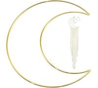 Fopytu Lune Metal Floral Floral Anneaux Couronne De Cerceau Artisanal Macrame pour Faire du Décor De Couronne De Mariage du Mur De Rêve De Rêve.