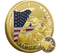 Fopytu Pièce Souvenir du Débarquement, Pièce Commémorative De Seconde Guerre Mondiale, Pièce De Défi Militaire pour Célébration De l'anniversaire du Débarquement en Normandie