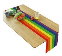 Fopytu Pride Day Table Runner Rainbow LGBT Gay Lesbian Party Table Cover Cover Home Dinniny Room Table Decoration
