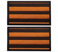 Fopytu Russie Saint George Ribbon Patch 2pcs Hook and Loop Emblem Patch Patch Military Patch for Hats Sacs Vêtements