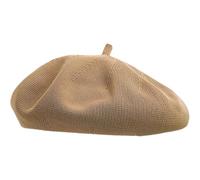 Fopytu Solid Color Spring Summer Beret Women Breathable Dome Painter Hat Versatile Street Cotton Yarn Beret for Daily Wear