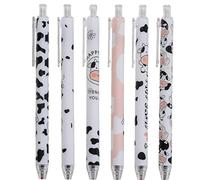 Fopytu Stylos Gel rétractables, Mignons stylos Vache à Lait, stylos à Encre Gel Noire, 0,5 mm, Pointe, Parfaits pour Les Cadeaux de Fournitures Scolaires de Bureau pour garçons Filles