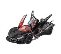 For 1:24 Alloy Model A Pull-back Sound And Light Simulated Sports Car Model Convient Pour La Collection Exposée Comme Ornement Et Aussi Comme Voiture Jouet Raffiné(Black)