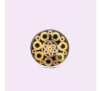 For 6mm Mosaic Pin Rivets for Knife Handle Decoration - 90mm Length, 21 Styles, Steel & Bronze Material(Style 16)