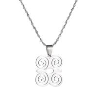 For Africa Stainless Steel Map Pendant Necklace Earrings And Ring Set Fashionable And Versatile Suitable For Men And Women Brides And Grooms Suitable For Wedding Parties Various Festivals (silver)