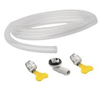 For Air Conditioner Drain Hose Kit With Connector And Clamps, 15mm Diameter AC Condensate Drainage System For Split And Casement Air Conditioning Units, Indoor Outdoor Installation(6FT)