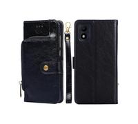 For alcatel 1B 2022 Zipper Bag Leather Phone Case
