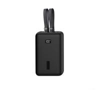 for anker Zolo Coque de batterie externe 20 000 mAh - Coque en silicone flexible anti-chute - Accès facile aux ports pour les voyages en plein air - Multicolore 12,2 cm (noir)