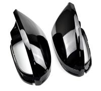 For Audi A6 C7 S6 2012-2018 Car Rearview Mirror Cover Side For Wing Protect Frame Covers Trim Carbon Black And Bright couverture(Bright black)