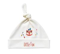 For Babies - Bonnet bébé avec nœud pour Nouveau-né Fille et garçon en Coton Bio (Petit Renard, 3-6 Mois)
