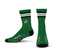 For Bare Feet Chaussettes NHL Dallas Stars 4 bandes Deuce Crew Couleur de l'équipe Taille L