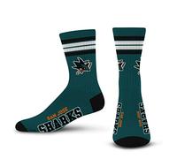 For Bare Feet NHL 4 Stripe Deuce Crew Chaussettes -San Jose Sharks-Medium