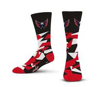 For Bare Feet NHL WASHINGTON CAPITALS Shattered Camo Crew Sock Team Color Large