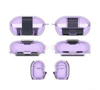 for beats Solo Buds Coque de protection fine en polycarbonate rigide avec protection intégrale - Boîtier anti-chute élégant pour le bureau et l'extérieur - Violet transparent gris rouge 10 x 10 x 1 cm