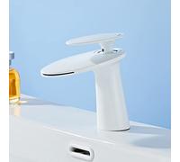 for Brass, Hot and Cold Water Sink taps, Single Lever Waterfall Bathroom Faucet, Gold