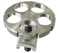 for brompton - Poignée de vélo pliable en alliage d'aluminium - Poignée ronde à 5 trous avec boucle magnétique en C - Noir usiné CNC - Texture antidérapante - 0,8 x 4,9 cm (argent)
