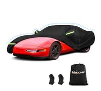 Housse de Voiture C4 Corvette imperméable, Protection Solaire Contre la Chaleur, Housse complète avec Fermeture éclair côté conducteur, Coupe-Vent, Robuste, ne Convient Pas pour l'aile arrière