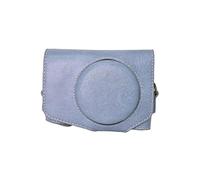 (For Canon PowerShot SX740 HS,Blue)Retro Litchi Texture Leather Full Body Camera Case Bag with Strap