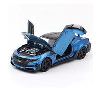 for Chevrolet Camaro 1 32 Modèle Voiture en Alliage Simulation Bébé Mâle Retirer La Collection Voitures en Métal Voiture Miniature De Collection(Bleu)