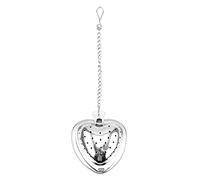 for Creative Heart Shaped Stainless Steel Tea Infuser Filter with Rope Chain Loose Strainer Cup Steeper Teapot Gadgets Tools Accessories Kitchen Supplies Tea Infuser Cup Spout