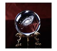 For Cristal Galaxie Boule Cristal Galactique Miniature Sculpture Boule Décoration Astronomie Sphère Verre Ornement Cadeaux Boule FUZEGRDLI (Color : Ball-gold-base, Size : 6 cm)