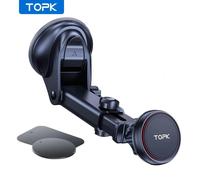 ( For Dashboard ¿Support De Téléphone Magnétique Pour Voiture Topk ; N52 Aimant Fort Tableau De Bord Pare-Brise Ventouse Support De Téléphone De Voiture Bras Télescopique Réglable