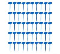 For Durable Lot de 50 étiquettes de plantes en plastique pour l'organisation du jardin, conçues pour être réutilisables et une écriture claire avec marqueurs (bleu)