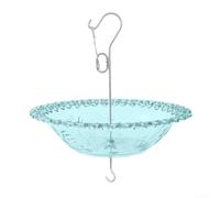 For Durable Mangeoire à oiseaux et baignoire résistante aux intempéries Accessoire de jardin à suspendre Bleu