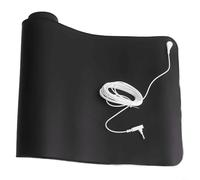 For Earthing Tapis de sol 3 tailles 25 x 25/33 x 27/35 x 76 cm, 100 % cuir synthétique carbone conducteur, câble de 4,5 m, base en caoutchouc antidérapant, pour yoga, bureau, sommeil (33 x 75 cm)