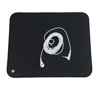 For Earthing Tapis de sol 3 tailles 25 x 25/33 x 27/35 x 76 cm, 100 % cuir synthétique carbone conducteur, câble de 4,5 m, base en caoutchouc antidérapant, pour yoga, bureau, sommeil (33 x 27 cm)