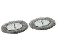 For EFB 400 EFB 401 Electric Joint Brush Replacement Set, 100mm Stainless Steel Wire Brush With 6mm Shank For Moss Removal On Paving Stones, Sidewalks, Terraces And Driveways
