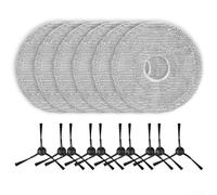 For EVERYBOT Lot de 10 brosses latérales et 6 chiffons de rechange pour aspirateur robot Q7 comprenant 10 brosses et 6 chiffons pour un entretien complet du sol