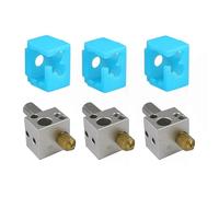 TH1000XUE for flsun Q5 - Kit Hotend d'imprimante 3D, pièces d'extrudeuse 4 en 1, buse en Laiton de 0.4mm, Bloc Thermique, Gorge métallique, Tube Anti-Chaleur, Accessoires, 3 pièces