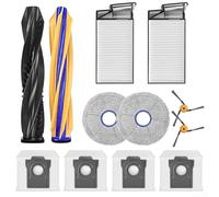 For for for dreame for bot X60 Ultra Robot Vacuum Parts, Dual Roller Main Brush Kit with Filters for Edge Brushes Mop Pads Bags Replacement Accessories Set (A)