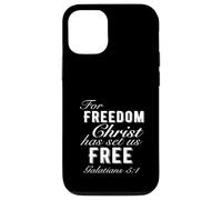 For Freedom Christ Has Set Us Free Galates 5:1 Christian Coque pour iPhone 12/12 Pro