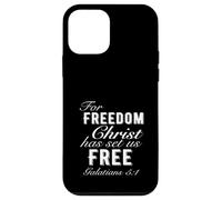 For Freedom Christ Has Set Us Free Galates 5:1 Christian Coque pour iPhone 12 mini