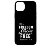 For Freedom Christ Has Set Us Free Galates 5:1 Christian Coque pour iPhone 14 Plus