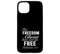 For Freedom Christ Has Set Us Free Galates 5:1 Christian Coque pour iPhone 15 Plus