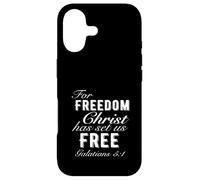 for Freedom Christ Has Set Us Free Galates 5:1 Christian Coque pour iPhone 17