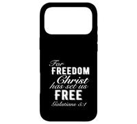 for Freedom Christ Has Set Us Free Galates 5:1 Christian Coque pour iPhone 17 Pro Max