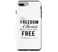For Freedom Christ Has Set Us Free Galates 5:1 Christian Coque pour iPhone 7 Plus/8 Plus