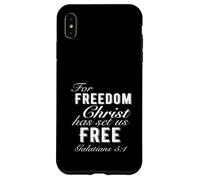 For Freedom Christ Has Set Us Free Galates 5:1 Christian Coque pour iPhone XS Max
