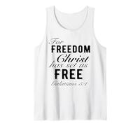 For Freedom Christ Has Set Us Free Galates 5:1 Christian Débardeur