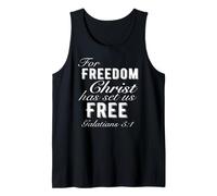 for Freedom Christ Has Set Us Free Galates 5:1 Christian Débardeur