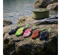 For Freshwater For Mini Vibration Leurre 2,5 g 26 mm avec corps en métal conçu pour les techniques de pêche utilisant des vibrations haute fréquence et du matériel léger (rouge)