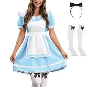 For G and PL Costume de princesse pour fille - Col Peter Pan - Robe midi élégante - Avec tablier - Taille XL